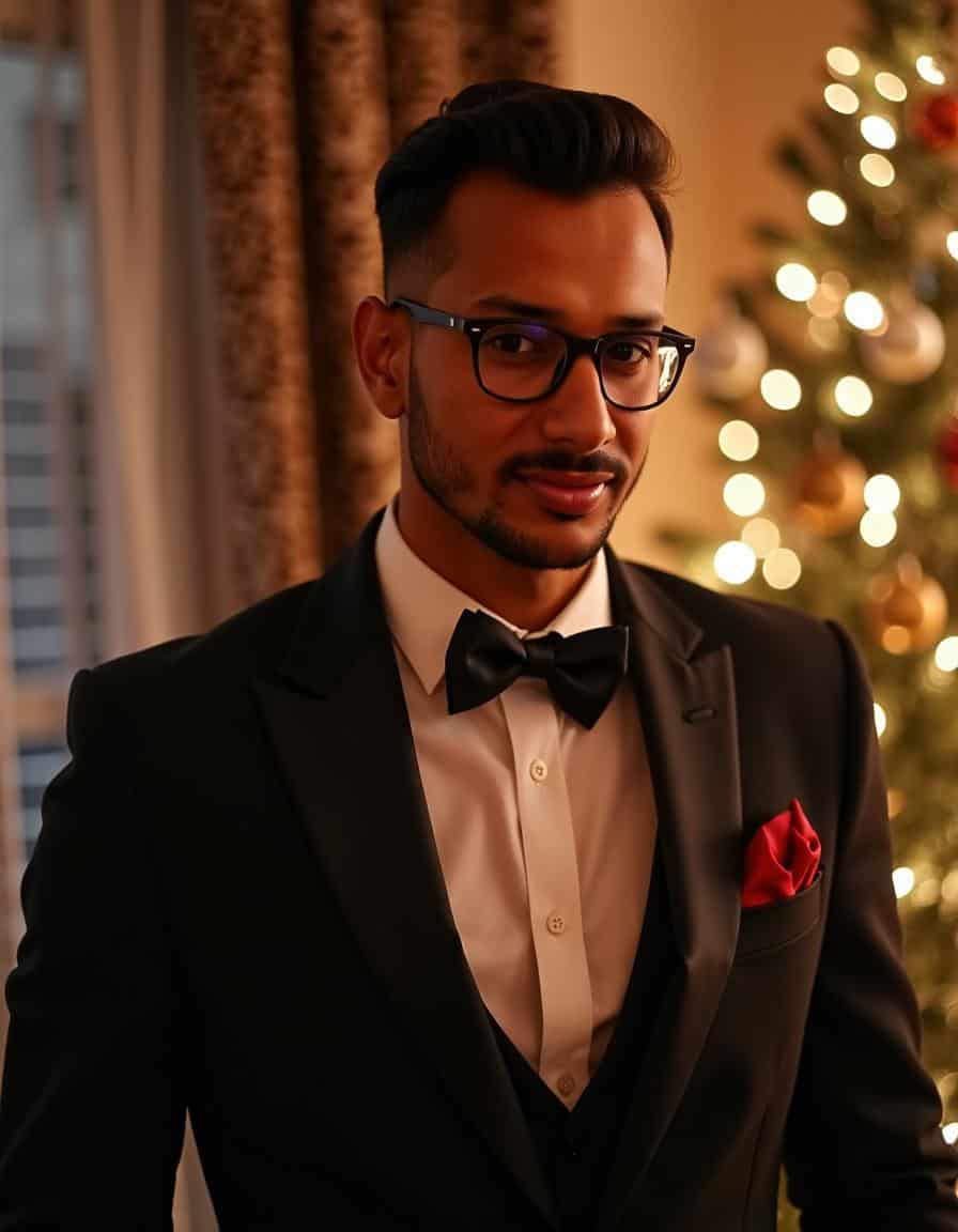 AI Christmas Photoshoot: Glamour look with soft studio lighting | Unrealshot AI