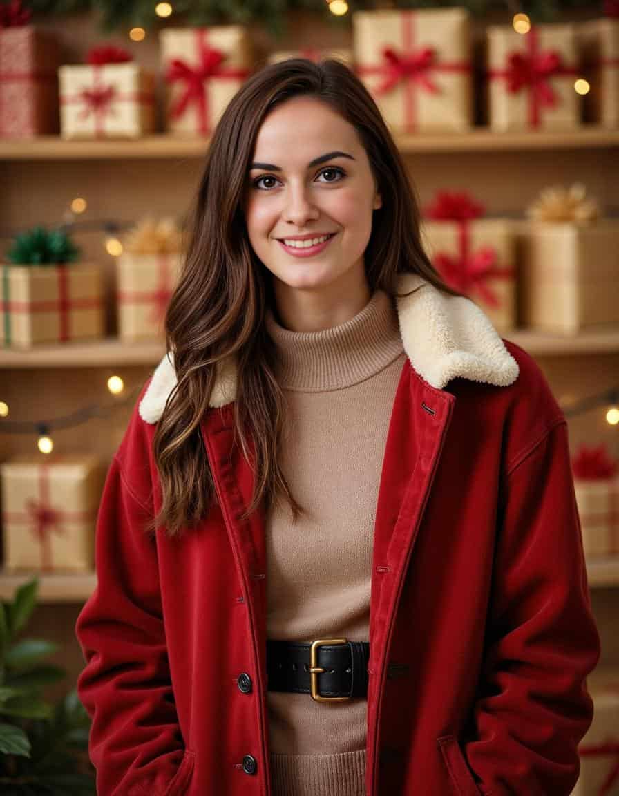 AI Christmas Photoshoot: Candid pose, lifestyle feel | Unrealshot AI