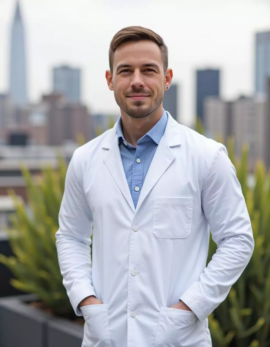 Doctor Headshots: Confident pose, business casual look | Unrealshot AI