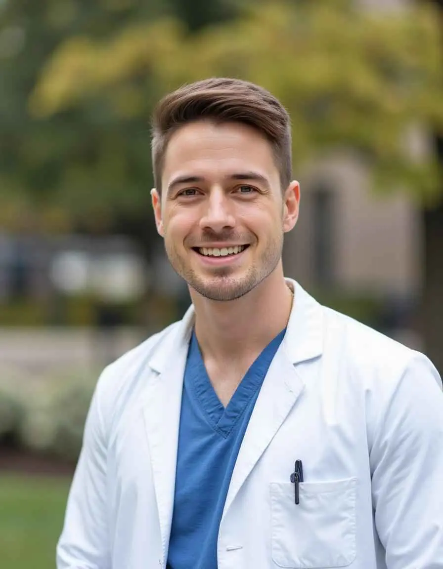 Doctor Headshots: Business portrait in studio lighting | Unrealshot AI