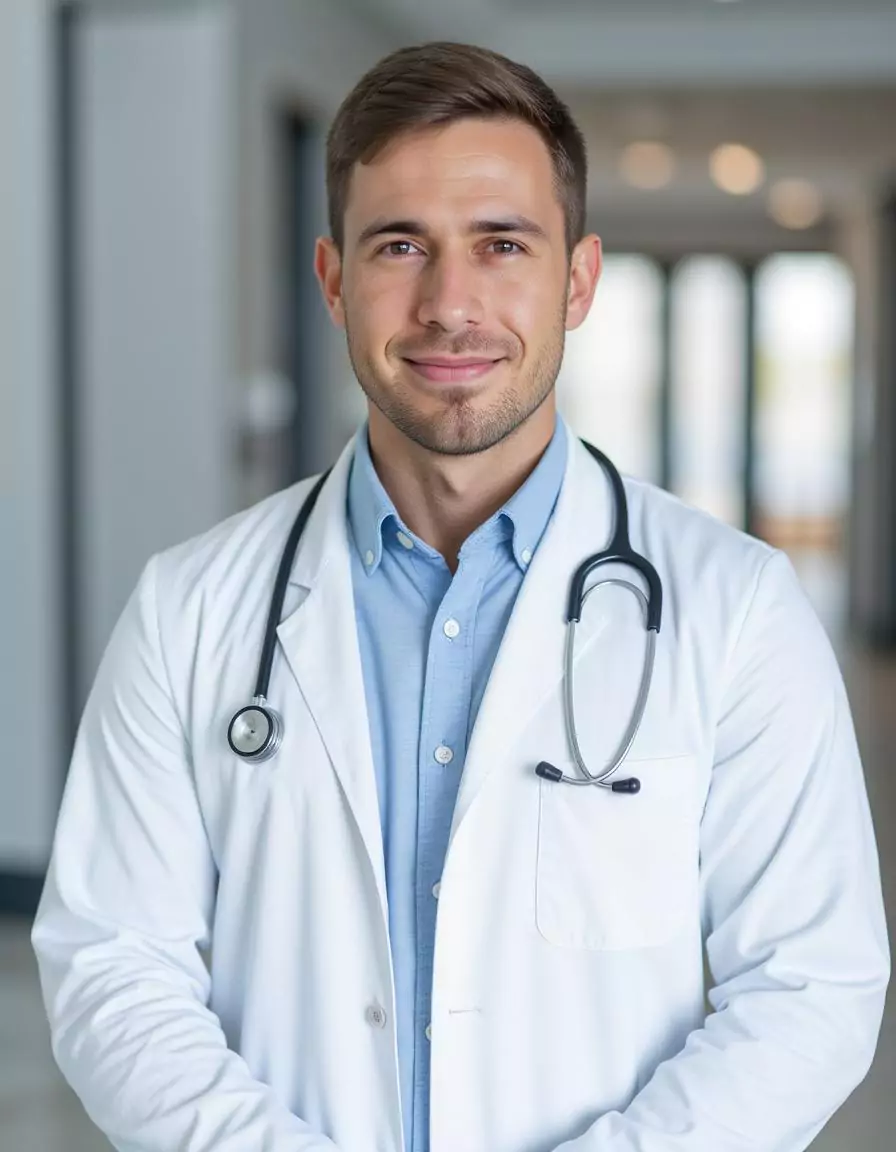 Doctor Headshots: Minimalist background, sharp focus | Unrealshot AI