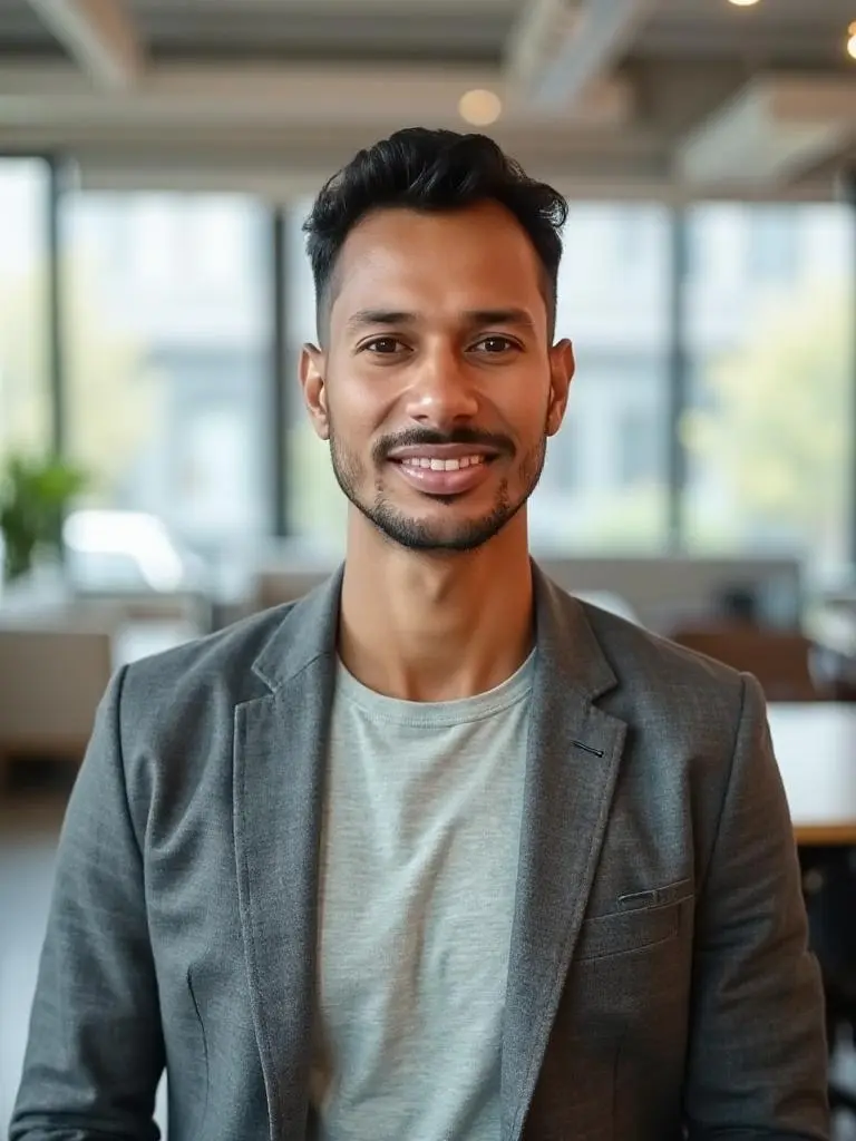 Modern corporate headshot of a man