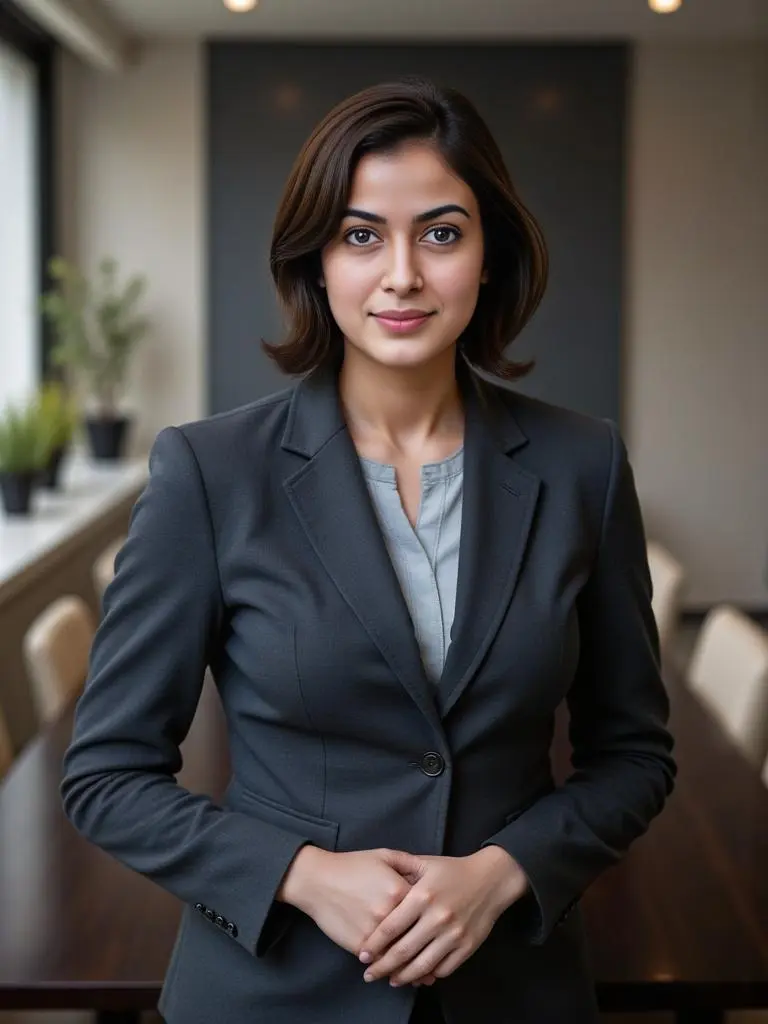 Professional corporate headshot of a woman
