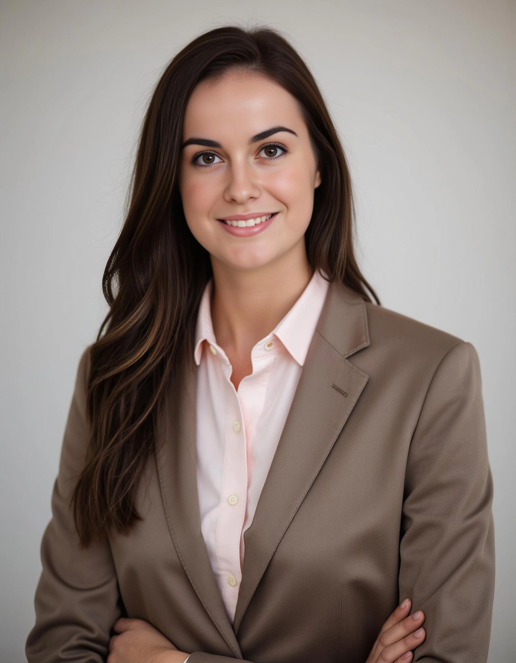 Formal corporate headshot of a woman